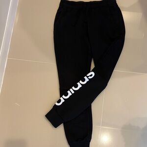 Adidas Women’s Black Sweatpants with White Logo XS